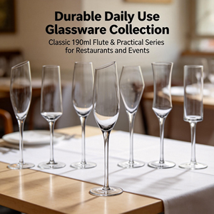 Verres à <span class=keywords><strong>champagne</strong></span> de luxe en gros, design classique en forme de flûte, 190 ml, coupes à mousseux, verrerie pour fête, mariage, bar et maison - Product Image 3