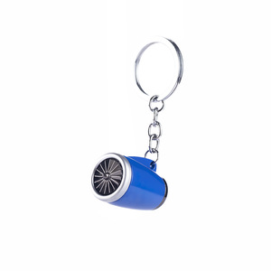 Hàng không phong cách máy bay phản lực động cơ Keychain 5 màu mini Mặt dây chuyền với da vòng chìa khóa số lượng lớn Quà Tặng Kẽm hợp kim <span class=keywords><strong>ABS</strong></span> Chất liệu Keychain - Product Image 3