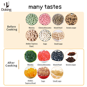 Doting 1kg grosir gula coklat mutiara rasa kantong gelembung bahan teh Halal bersertifikat Tapioca bola - Product Image 6