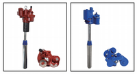 Pompe à carburant submersible Franklin FE Petro Veeder-Root à vitesse fixe 0,75-1,5 CV, turbine à gaine bleue et rouge