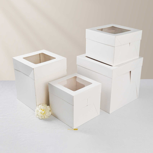 กล่องเค้กกระดาษแข็งใส ขนาด 8x8x8 นิ้ว กล่องเค้กขายส่ง บรรจุภัณฑ์เค้ก โรงงานซันไชน์ กล่องเค้ก - Product Image 6