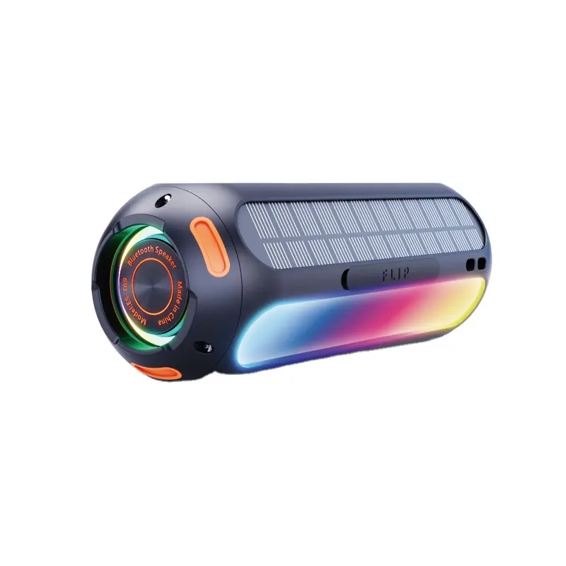 IPX6 impermeabile ricarica solare Bluetooth altoparlante 5000mAh con spettacolo di luci fresche