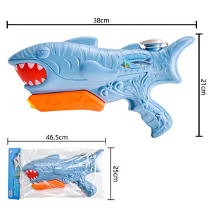 Groothandel Zomer Buiten Spuitpistool Kinderspeelgoed Plastic Kleurrijk Cartoon Haai Waterpistool 2025 - Product Image 6