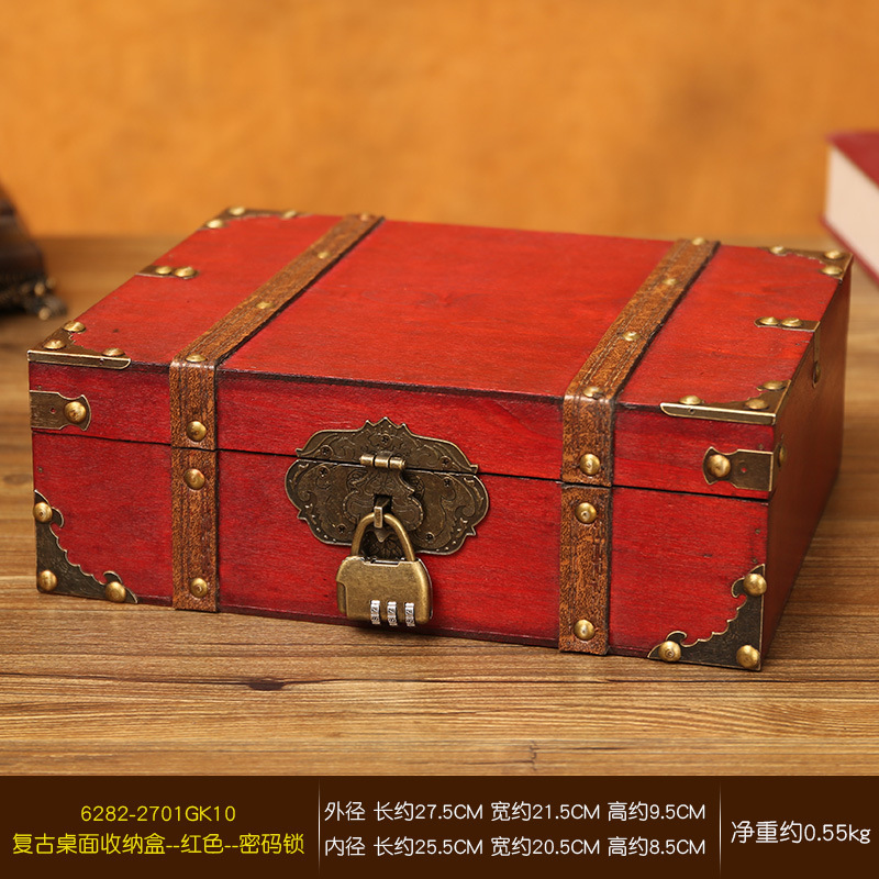 Red medium-sized combination lock