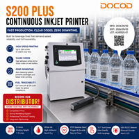 Impresora de Inyección de Tinta Continua DOCOD OEM/ODM Serie S200 Plus, Impresora de Inyección de Tinta CIJ, Máquina de Impresión para Fecha de Caducidad