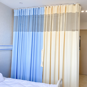 Nhà Máy Warp Dệt Kim Ngọn Lửa Chống Cháy FR Kháng Khuẩn AB Tủ Phòng Khám Phòng Phân Vùng Phường Giường Y Tế Bệnh Viện Rèm - Product Image 1