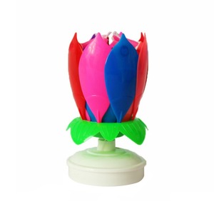 Vela musical giratoria con flor que canta para decoración de pasteles de cumpleaños para niños - Product Image 2