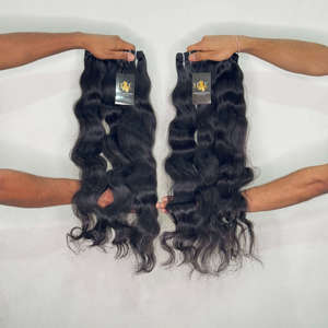 Paquete de Extensiones de Cabello Humano de Templo Indio al por Mayor, Cabello Virgen sin Procesar, Ondulado Profundo, Ondulado Súper, Proveedores de Cabello de Alta Calidad - Product Image 1