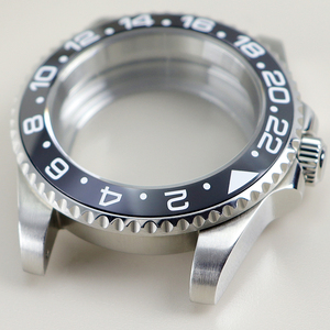 Boîtier de <span class=keywords><strong>montre</strong></span> étanche 200M, design GMT 40MM, lunette en céramique noire pour mouvement NH35, NH34/36, Miyota8215, ETA2824, verre saphir - Product Image 5