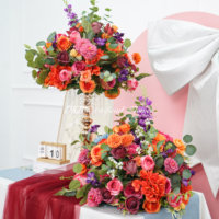 Boule de fleurs artificielles DIY en rose rouge naturelle et hortensia pour centre de table, décoration de fête, mariage, carnaval et décoration intérieure, vente en gros