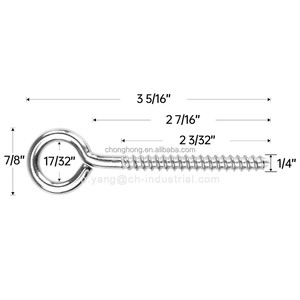 Vis <span class=keywords><strong>à</strong></span> œil en acier inoxydable robuste, vis <span class=keywords><strong>à</strong></span> œil autotaraudeuse, 3,3 pouces <span class=keywords><strong>Crochet</strong></span> <span class=keywords><strong>à</strong></span> œil M6 pour la fixation de câbles sur <span class=keywords><strong>le</strong></span> <span class=keywords><strong>bois</strong></span>, borne de connexion pour fils - Product Image 2