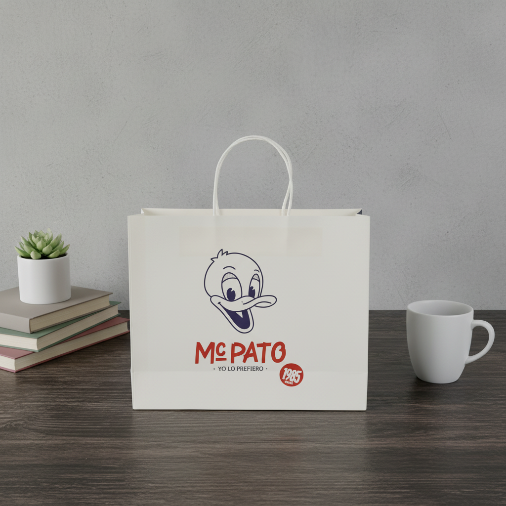 Custom Biodegradable Shopping Kraft Paper Bags Packaging Gift Food Take Away SOS To Go Paper Bag With Your Own Logo