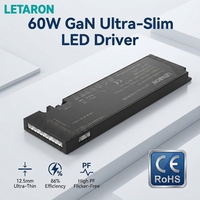 Solución de Alimentación LED Profesional Ultradelgada y Ahorradora de Espacio, Controlador LED Ultradelgado de 12V 24V para Sistemas de Iluminación de Gabinetes