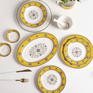 New 56 Pcs Chinese Traditional Enamel Collectible Porcelain <b>Dinnerware</b> Sets for 10 People - Product Image 3