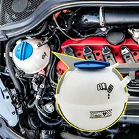 Réservoir d'expansion de liquide de refroidissement en plastique 1J0121403, pièce de rechange compatible avec VW Golf Jetta Bora Audi A3 TT Seat Leon Skoda