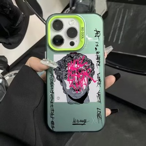 Funda de teléfono creativa con grafiti artístico para <span class=keywords><strong>iPhone</strong></span> XS XR 13 Mini 16 <span class=keywords><strong>Plus</strong></span> 17 Pro Max Durable PC Coque con David Mona - Product Image 2