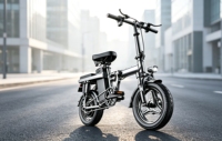 Vélo Électrique Pliant en Gros d'Usine, 4 Amortisseurs, Longue Autonomie, Portable, pour Adultes