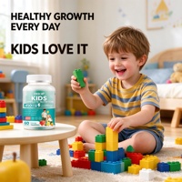 Gommes multivitaminées complètes pour enfants Vitamine C D3 E B12 Biotine Zinc Iode Soutien immunitaire Croissance Développement Durée de conservation de 24 mois