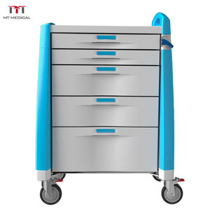 HOCHEY 클리닉 트롤리 의료 응급 병원 치료 트롤리 서랍 휴지통 약물 충돌 카트 의학 트롤리 - Product Image 4