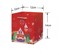 Kotak Kemasan Tabung Kertas Natal 2026, Kotak Hadiah Silinder untuk Lilin, Teh, Kue, Kosmetik
