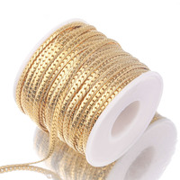 Hobbyouvrier — chaîne à maillons superposables en acier inoxydable, pour conception de bijoux, de nettoyant serpent, torsadée de couleur or, pour bricolage, fournitures de fabrication, 4mm