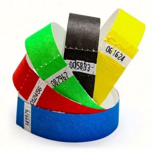 Hot Sale Event <b>Rainbow</b> Logo Waterproof Paper Decor <b>Bracelet</b> Custom Disposable Tyvek Wristband - Product Image 1