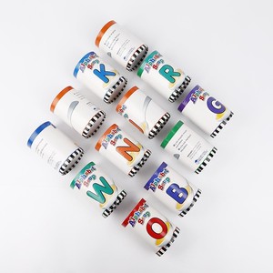 Emballage en tube de papier avec impression d'étiquettes personnalisées, boîte cadeau rigide en carton, petit format - Product Image 2