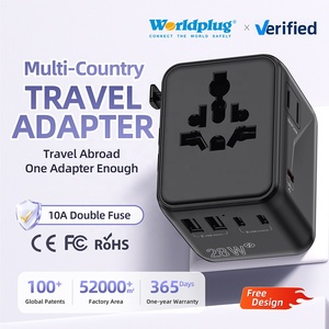 Adaptador de Viaje Universal Compacto WorldPlug con 2 Tomas de Corriente Alterna, PD y OTP para Cargar Teléfonos Móviles y Auriculares - Product Image 2