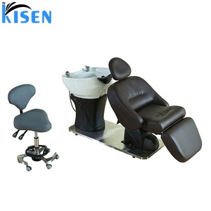 KISEN Fauteuil de lavage de tête électrique massant avec bac à shampoing pour salons de coiffure, barbiers et instituts de beauté - Product Image 2