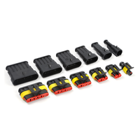 Conector de Arnés de Cables para Inyector de Combustible CQFH 282108-1, Carcasa de Nylon Eléctrica para Automóviles, Impermeable IP66, 6 Pines, 12V, 15A, Macho/Hembra