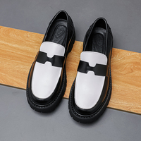 2026 Neue Herren-Plateauschuhe aus Leder Lässige Modische Business-Formelle Herrenschuhe für Hochzeit und Partys Schwarze PU-Lederschuhe