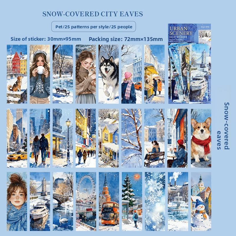 F Couvertures de neige avant-toit de la ville