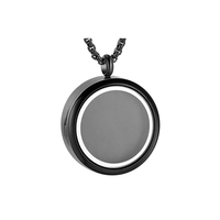 Collar de urna de cremación personalizado con foto, moderno, de lujo, de acero inoxidable, biodegradable, seguro, para cenizas humanas/de mascotas, con diseño de corazón.