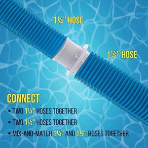 Venta caliente 1-1/4 "o 1-1/2" Acoplamiento de conector de manguera para piscina 2 uds Conectores de manguera de piscina con 4 abrazaderas de manguera - Product Image 6