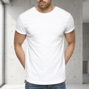 White T-Shirts Premium 100% Cotton Regular Fit Short Sleeve Custom <b>Logo</b> OEM Wholesale Manufacturer - Product Image 1
