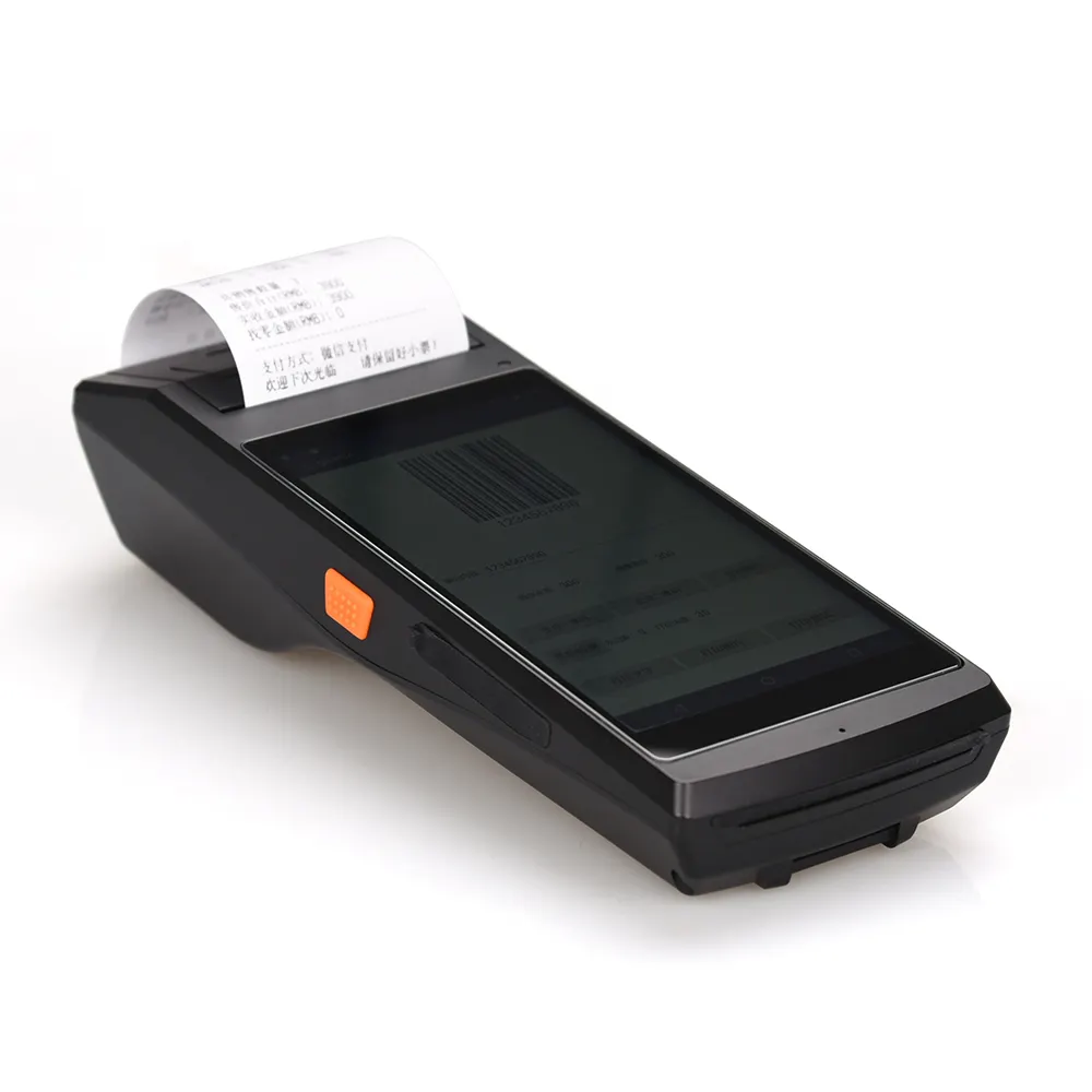 Schlussverkauf 5,5 Zoll Hd Touchscreen Etikettendrucker Pos-Maschine intelligentes Nfc-Lesegerät Android qr Barcode-Scanner Zahlungsterminal PDA