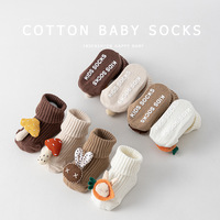 Chaussettes pour bébé en coton antidérapantes mi-mollet pour nouveau-nés, nourrissons et tout-petits de 0 à 3 ans - Chaussettes antidérapantes unisexes