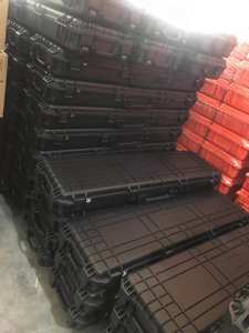 Grote Harde Plastic Gitaar Instrumentenkast Met Wielen Zwart Schuim Draagtas Schokbestendige Waterdichte Gereedschapskoffer Verzegelde Plastic Doos - Product Image 6