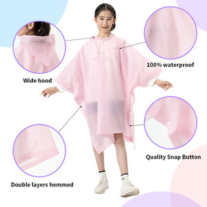 Impermeable Ligero, Duradero y Reutilizable de EVA con Capucha <span class=keywords><strong>para</strong></span> Niños, <span class=keywords><strong>para</strong></span> Senderismo y Viajes - Product Image 2