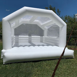 Château gonflable blanc avec toboggans et piscine à balles pour les grands enfants, château gonflable pour les fêtes de jardin, décorations de <span class=keywords><strong>vacances</strong></span> - Product Image 1