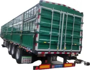 Wosheng hot sell 3 Axle Fence Steel Stake Semi Trailer
