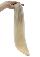 Extensions de cheveux vierges bruts doublement étirés, Remy européens russes, fines, invisibles, sans retour, trame de cheveux sans couture pour salon