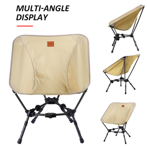 Korea Outdoor Picnic <b>Stool</b> Aluminum Ultralight Adjustable Height Folding <b>Small</b> Moon Backpacking Triangle Camping Chair - Product Image 3