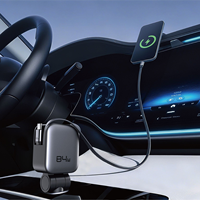 Chargeur de voiture rétractable 4-en-1 84W en gros avec adaptateur allume-cigare USB-C PD 45W PPS pour Apple et Android CE RoHS FCC