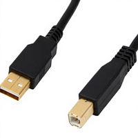 Kabel USB 3.0 USB-A USB-B 3m Konektor Berlapis Emas PVC Jalinan Nilon Transfer Data untuk Printer/Hard Disk Eksternal