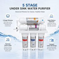 Système de filtration d'eau potable domestique à 6 étapes sous l'évier avec robinet, vente en gros OEM