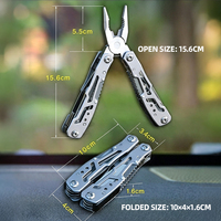 Couteau de poche multi-outils pliable 13-en-1 avec pinces pour le camping, la survie et la randonnée