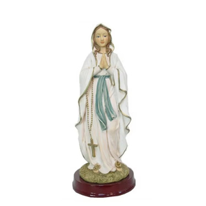 รูปปั้นพระแม่ลอร์ดี ขนาด 8 นิ้ว วาดด้วยมือ ภาพลักษณ์ทางศาสนาแบบ 3 มิติ งานฝีมือเรซิ่นคาทอลิกแบบกำหนดเอง ทนทาน ของตกแต่งบ้าน รูปปั้นพระแม่มารี - Product Image 5