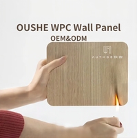 Échantillons gratuits oushe rose panneau mural 3d panneaux muraux en grain de bois panneau de revêtement intérieur