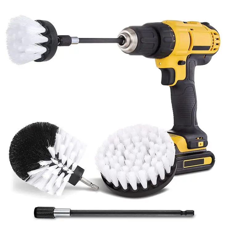 Brosse de nettoyage électrique pratique à main de vente directe d'usine Kit de perceuse à brosse de nettoyage sans fil